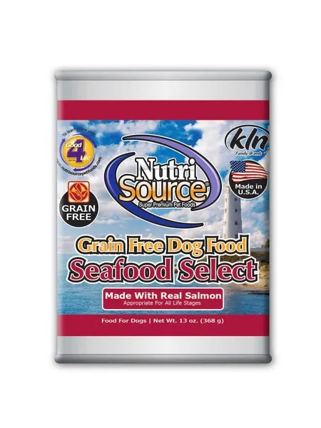 12/13 oz. Nutrisource Grain Free Seafood Select Dog Cans - Items on Sale Now